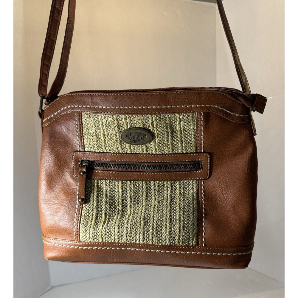B.O.C Born Concepts Shoulder, Satchel Crossbody Handbag W/Adjustable Strap Brown